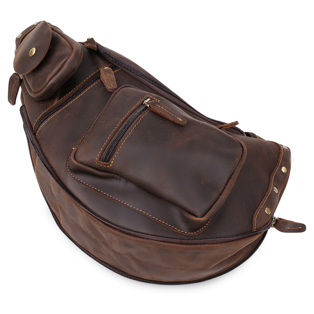 Сумка Vintage Шкіряна чоловіча вінтажна через плече Коричнева (20373) - зображення 3