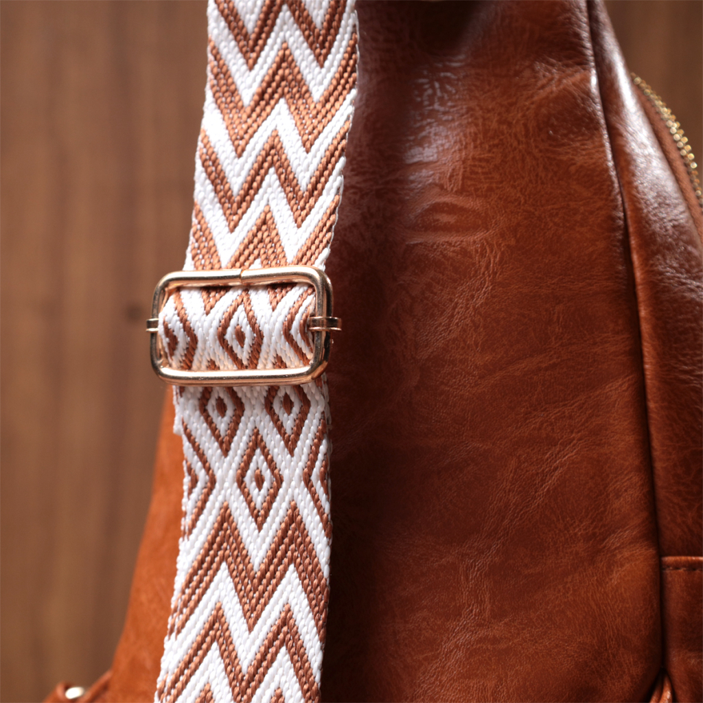 Сумка Vintage Жіноча слінг через плече з екошкіри Руда (22751) - зображення 11