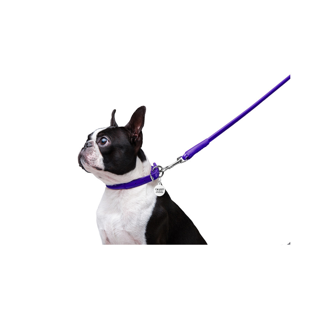 Повідець для собак WAUDOG Glamour круглий XS d 8 мм Д 122 см фіолетовий (33779) - зображення 6