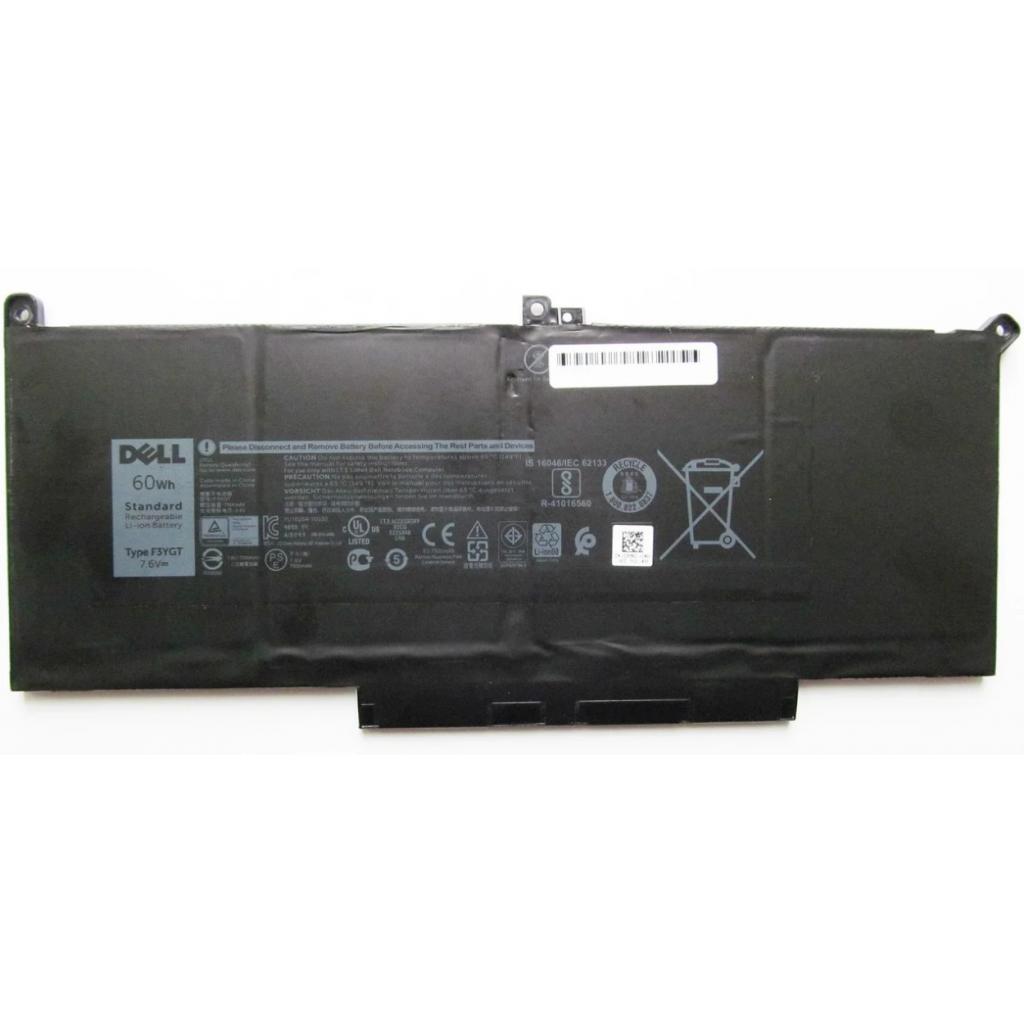 Акумулятор до ноутбука Dell Latitude 7280 F3YGT, 7500mAh (60Wh), 4cell, 7.6V, Li-ion (A47413) - зображення 1
