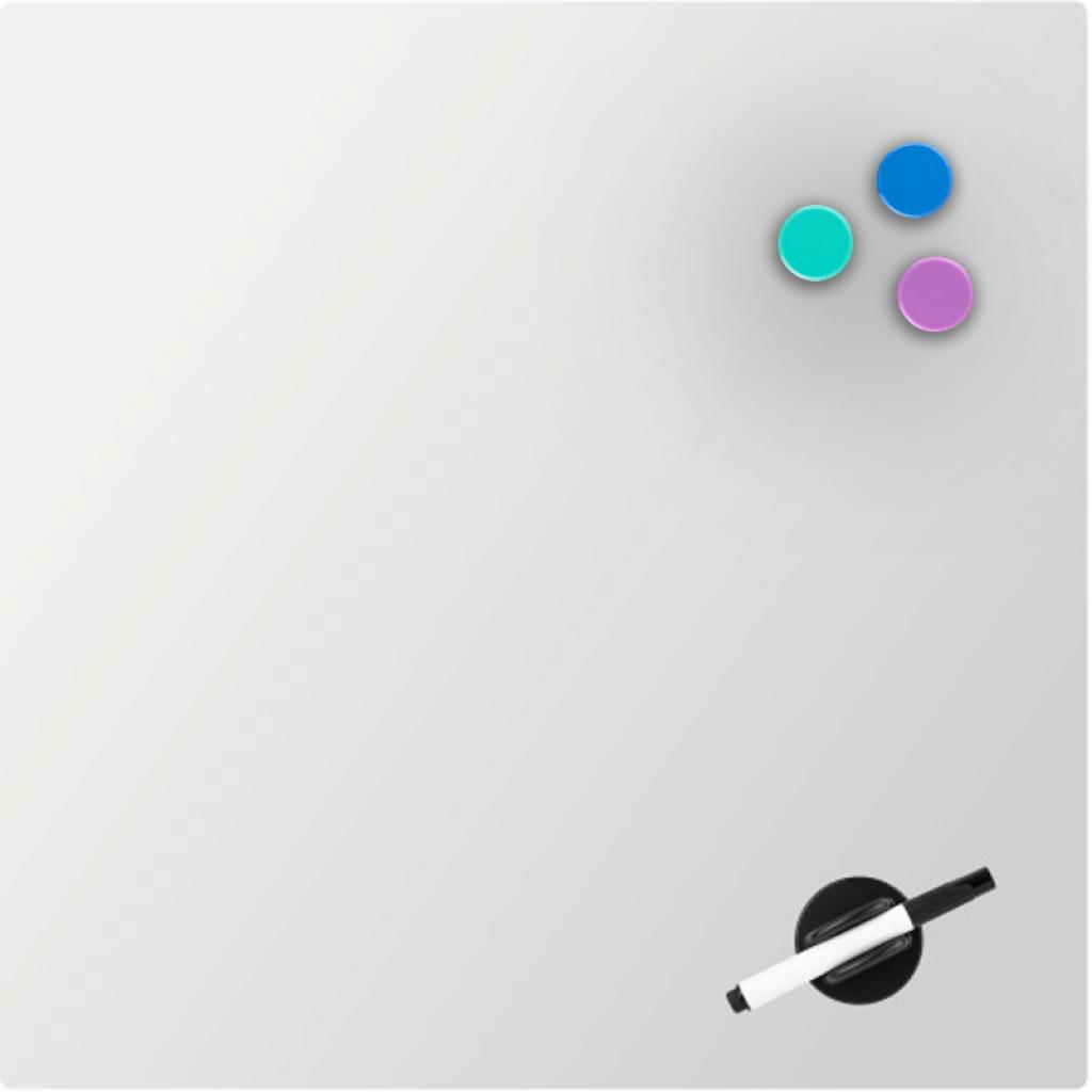 Офісна дошка Axent скляна магнітно-маркерна 45х45 см, біла (9614-21-А) - зображення 1