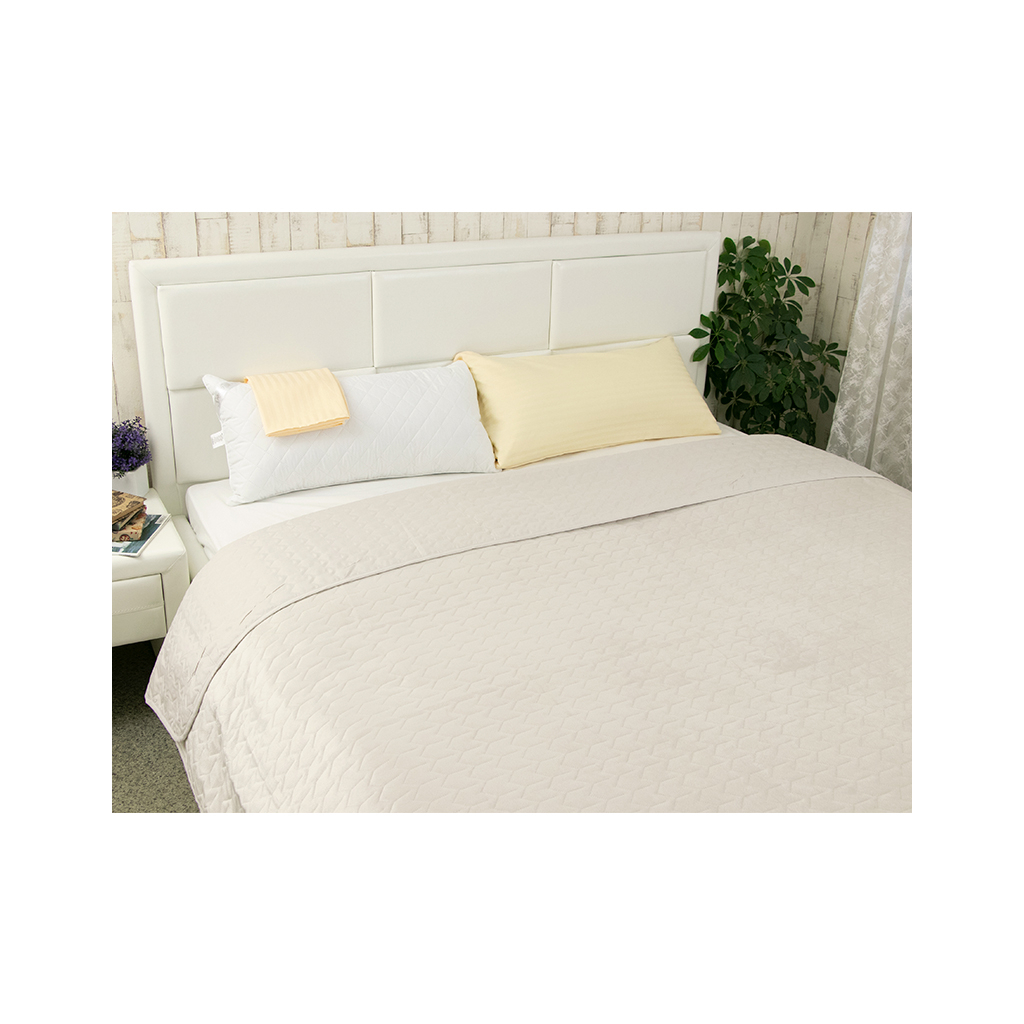 Подушка Руно силіконова Spanish Style 40х80 см з сатиновою бежевою наволочкою (307Spanish style_beige) - зображення 4