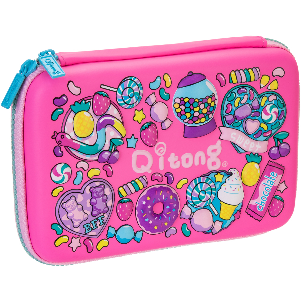 Пенал Cool For School 1 відділення з органайзером фуксія (QT-5627-Rosered) - зображення 1