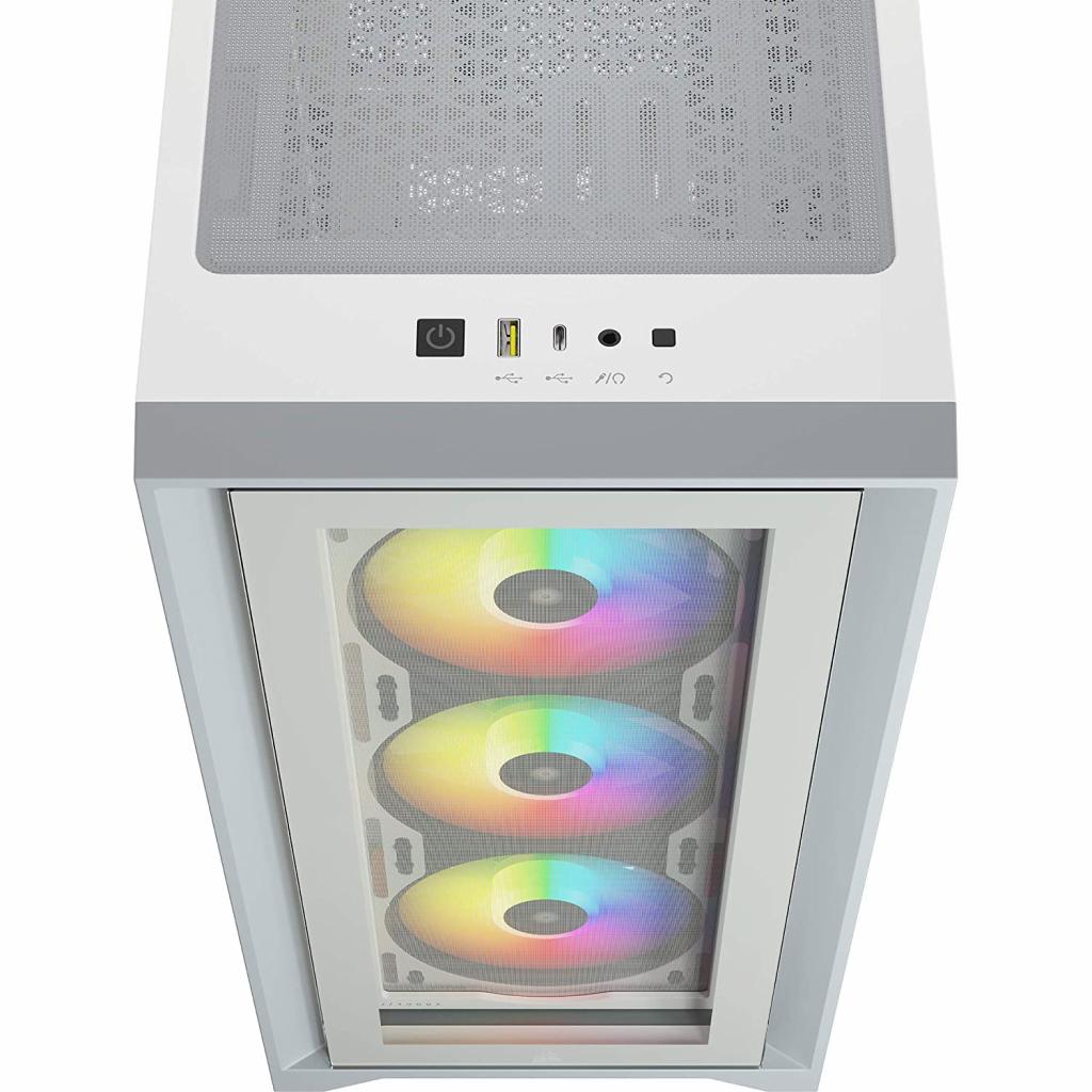 Корпус Corsair iCUE 4000X RGB Tempered Glass White (CC-9011205-WW) - зображення 5
