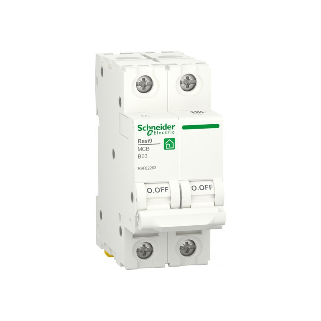 Автоматичний вимикач Schneider Electric RESI9 6kA 2P 63A В (R9F02263) - зображення 1