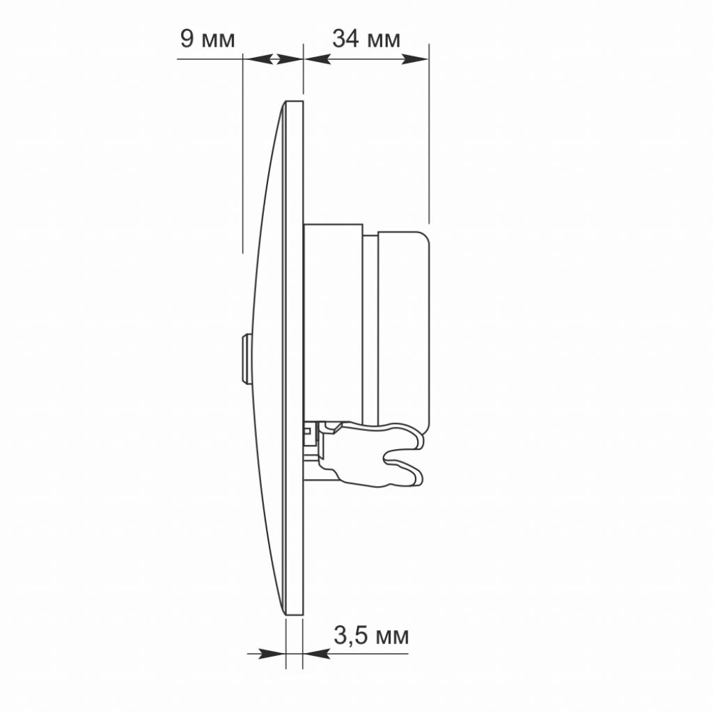 ТВ розетка Videx BINERA TV + SAT кінцева кремова (VF-BNSK2TVSATE-CR) - изображение 6
