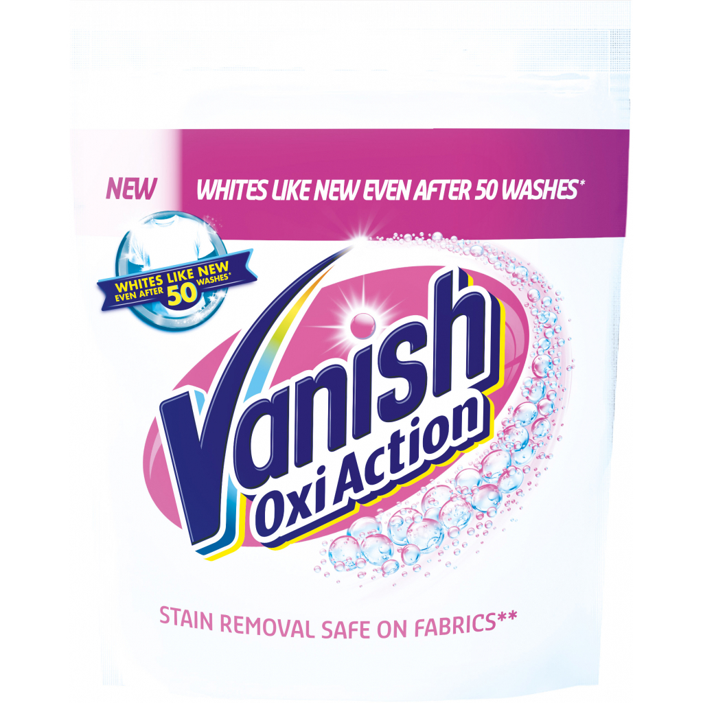 Засіб для видалення плям Vanish Oxi Action Кришталева білизна 300 г (5900627081718) - зображення 1