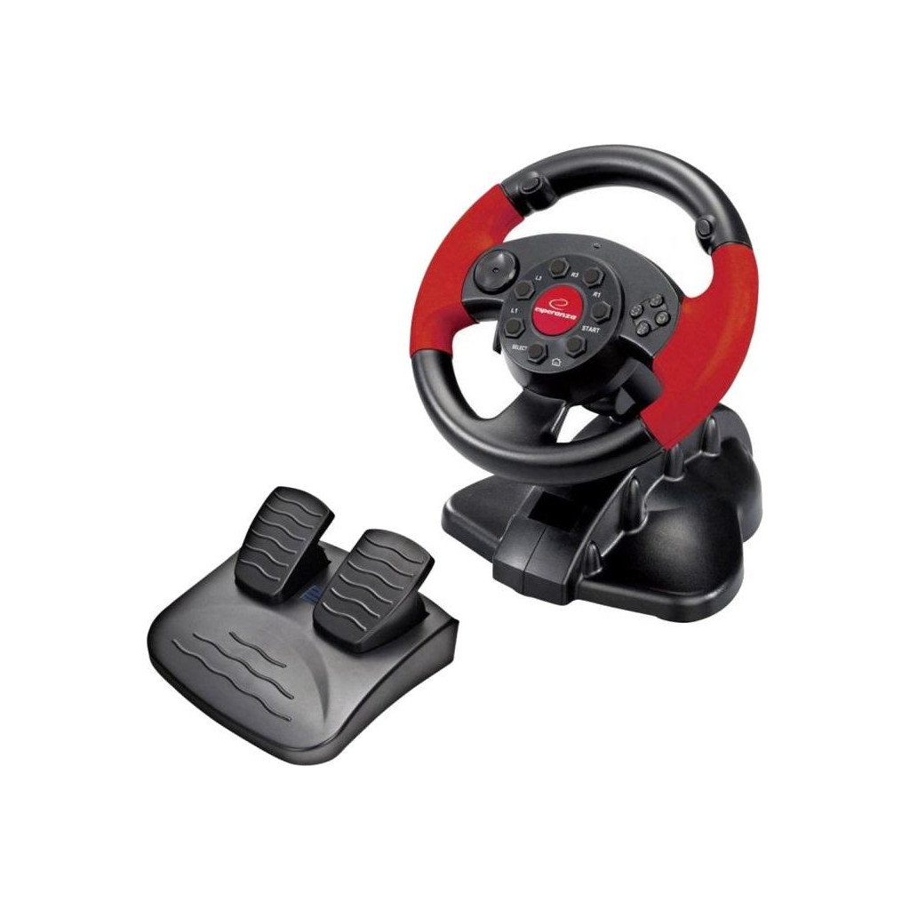 Кермо Esperanza PC/PS1/PS2/PS3 Black-Red (EG103) - зображення 1