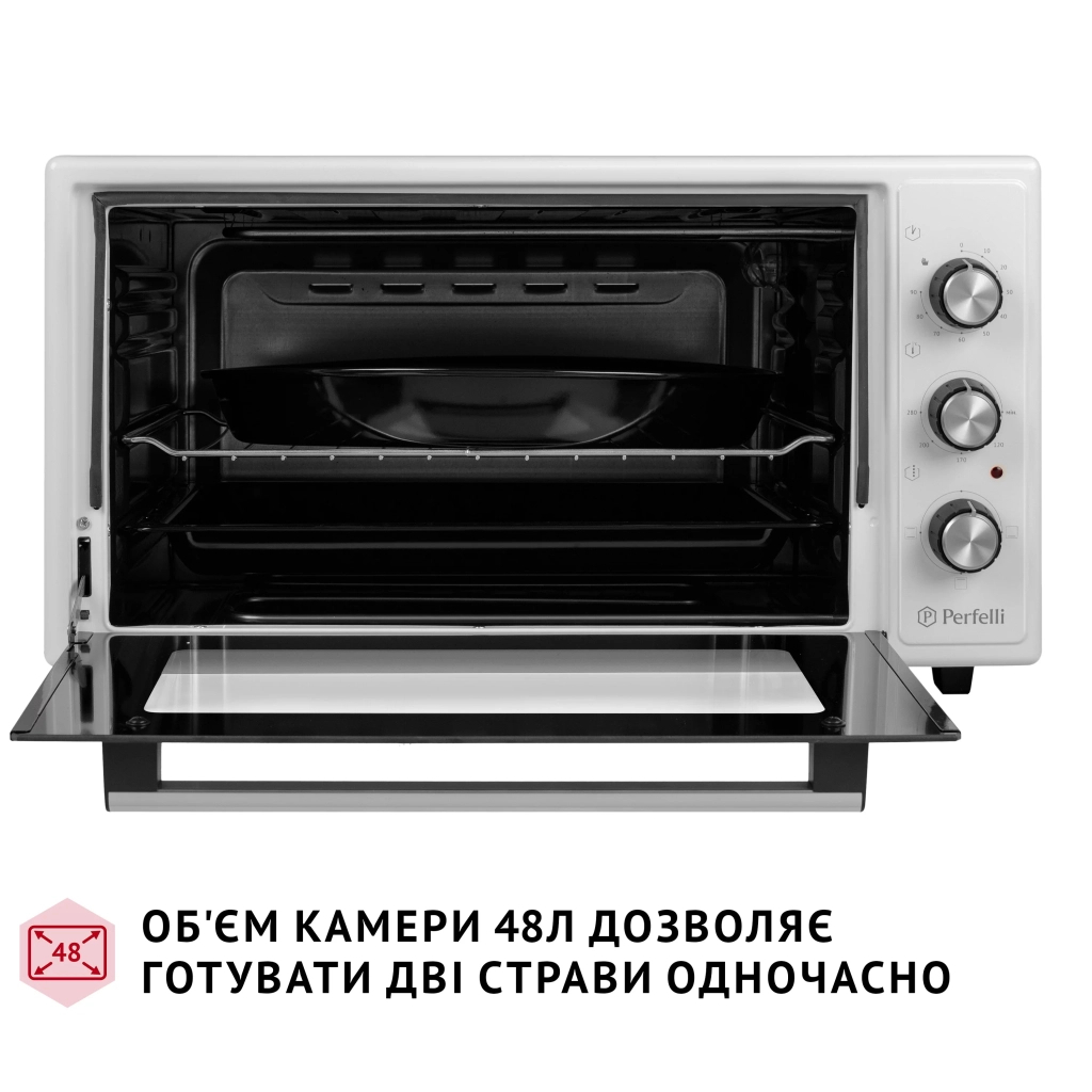 Електропіч Perfelli CLASSIC 48 WHITE - зображення 2