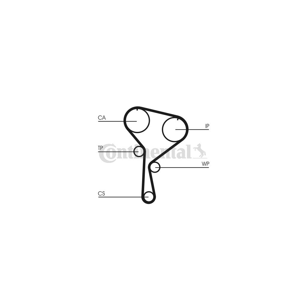 Комплект ременя ГРМ з помпой CONTITECH CT1035WP4 - зображення 3