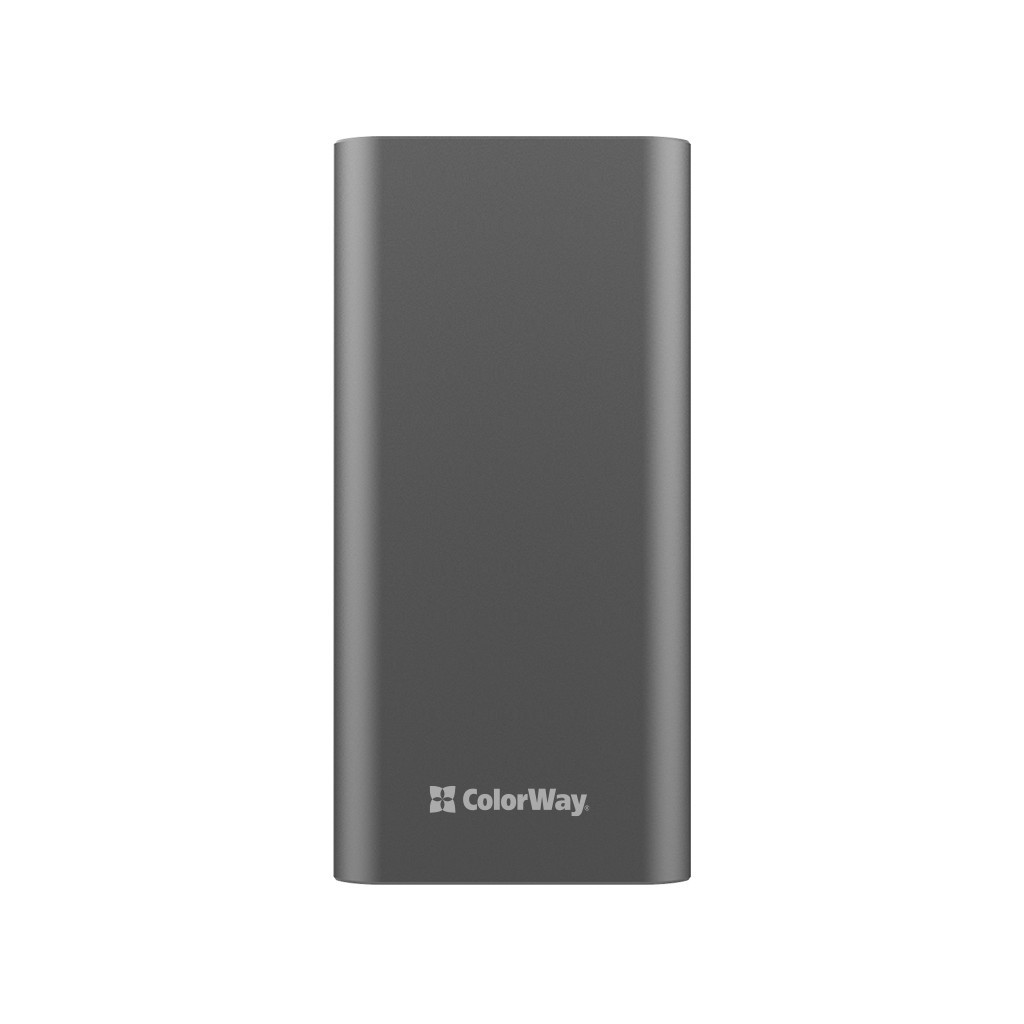 Батарея універсальна ColorWay 20 000 mAh PD/20W, QC/3.0, USB-C/Micro-USB/Lightning/USB-A max.22.5W Gray (CW-PB200LPH3GR-PDD) - изображение 1