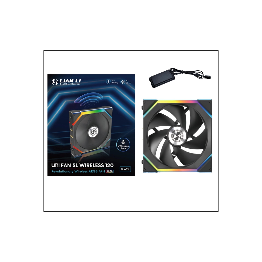 Кулер до корпусу Lian Li Uni Fan SL WIRELESS 120-1, Black (G99.12SL1W1B.00) - зображення 6