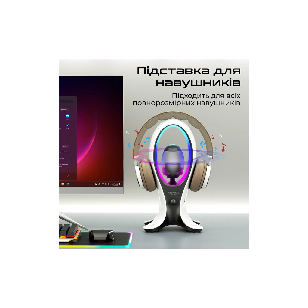 Акустична система Promate Alpha-X USB Black (alpha-x) - зображення 6
