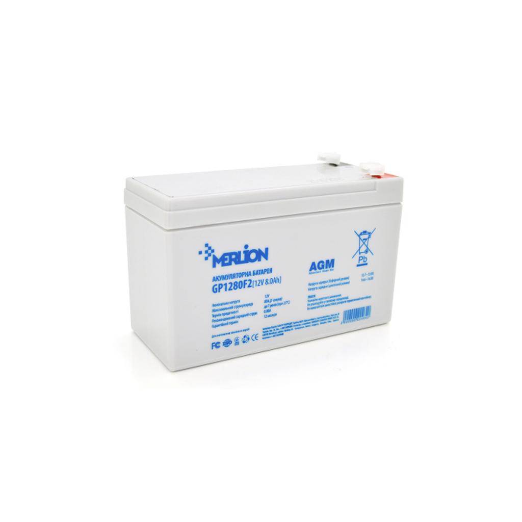 Батарея до ДБЖ Merlion 12V-8.0Ah (GP1280F2) - зображення 1