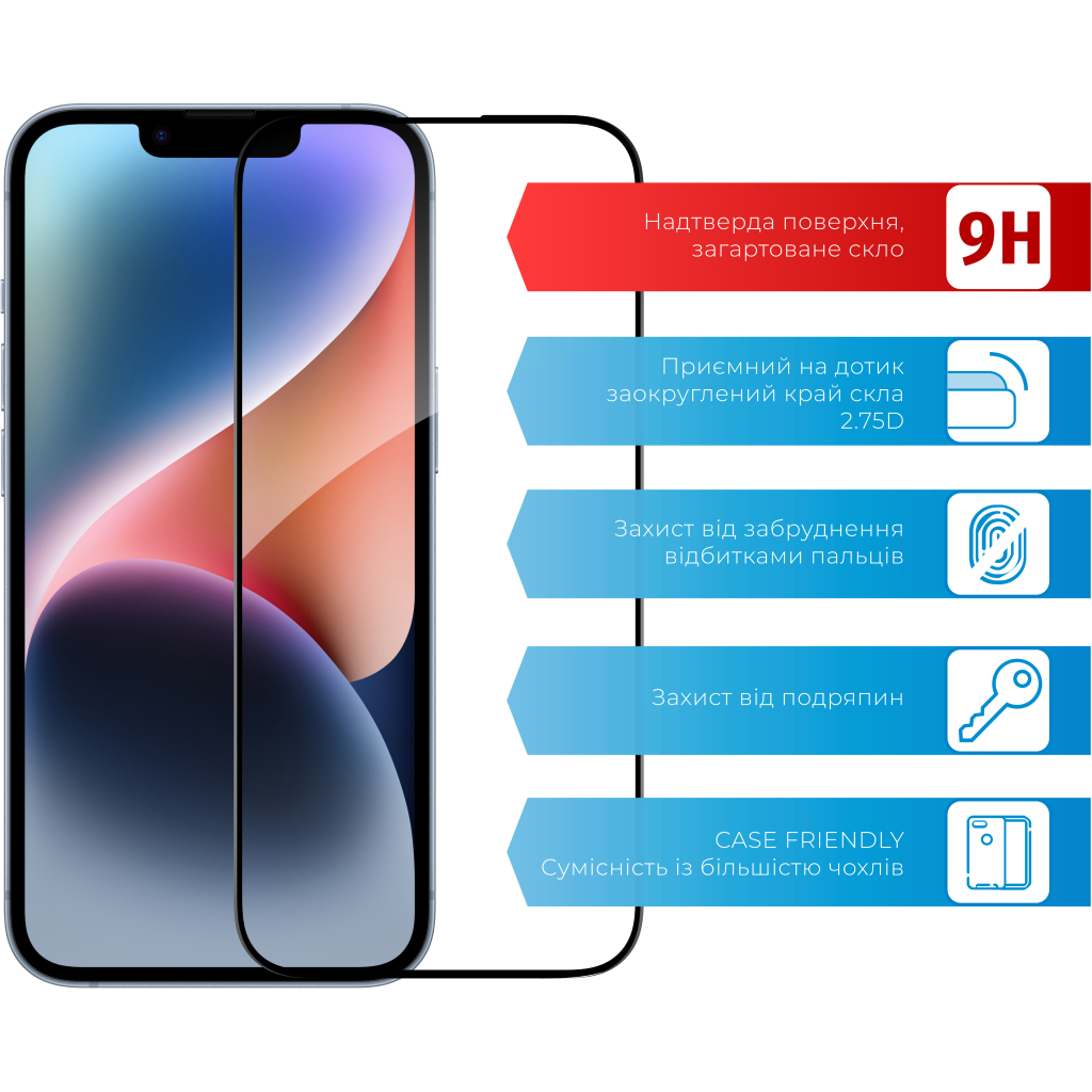 Скло захисне ACCLAB Full Glue Apple iPhone 14 Plus (1283126541964) - зображення 5