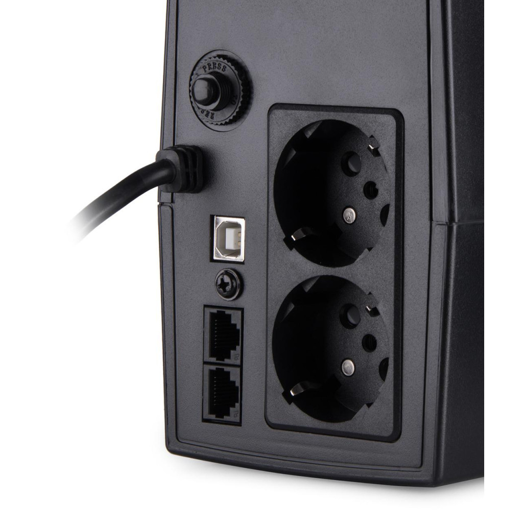 Пристрій безперебійного живлення Vinga LCD 600VA plastic case with USB (VPC-600PU) - зображення 8