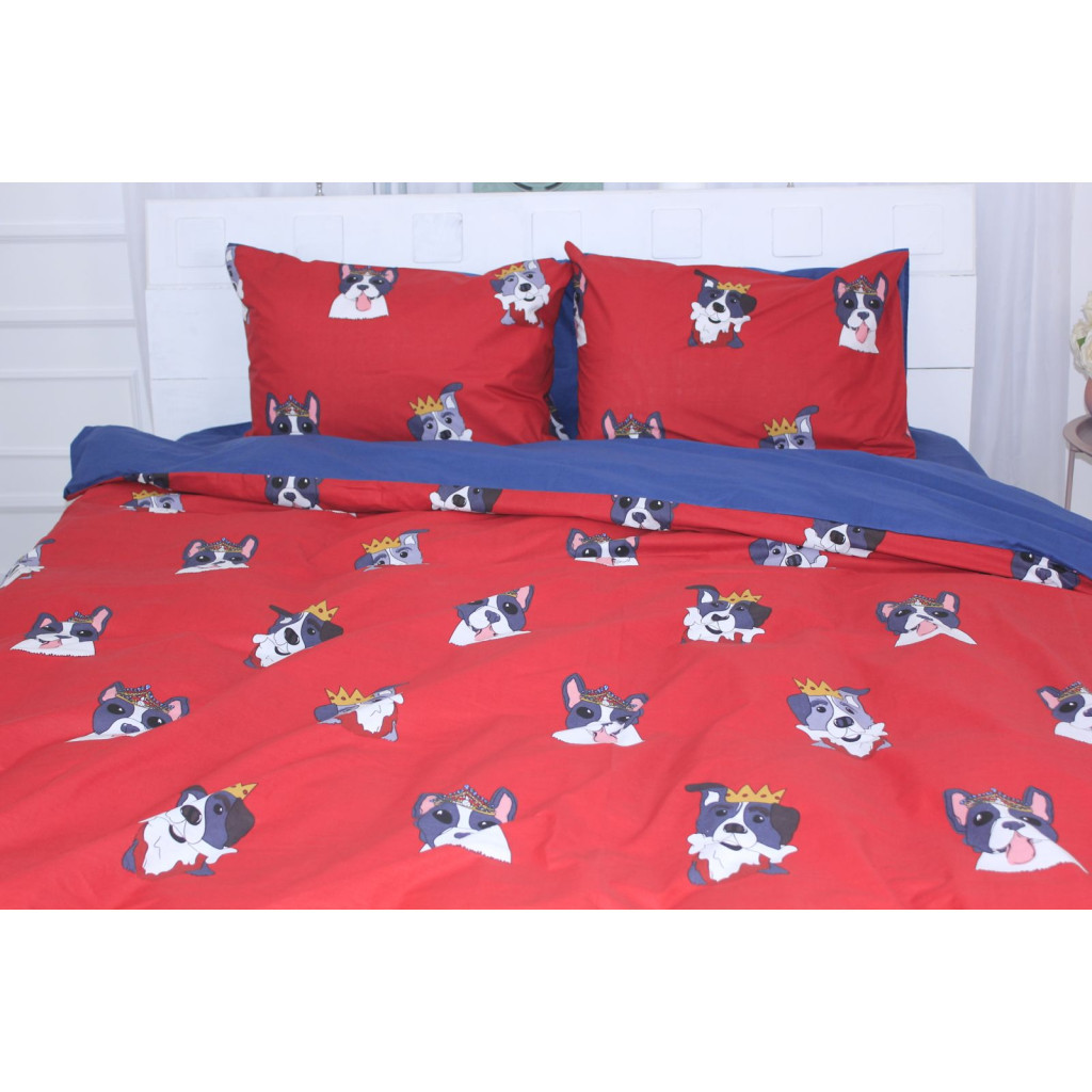 Постільна білизна MirSon Бязь Ranforce Elite 17-0568 Kings of dogs 110х140 (2200004660448) - зображення 1