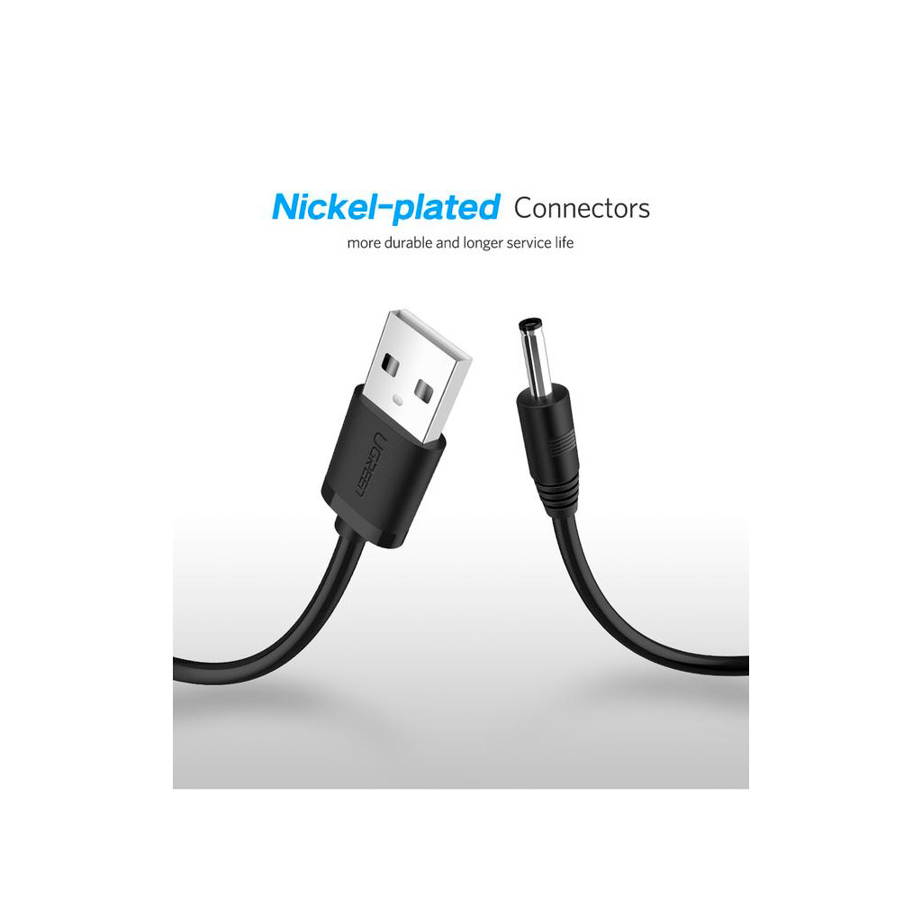 Кабель живлення USB to DC 3.5mm 5V 1.0m black Ugreen (10376) - зображення 8