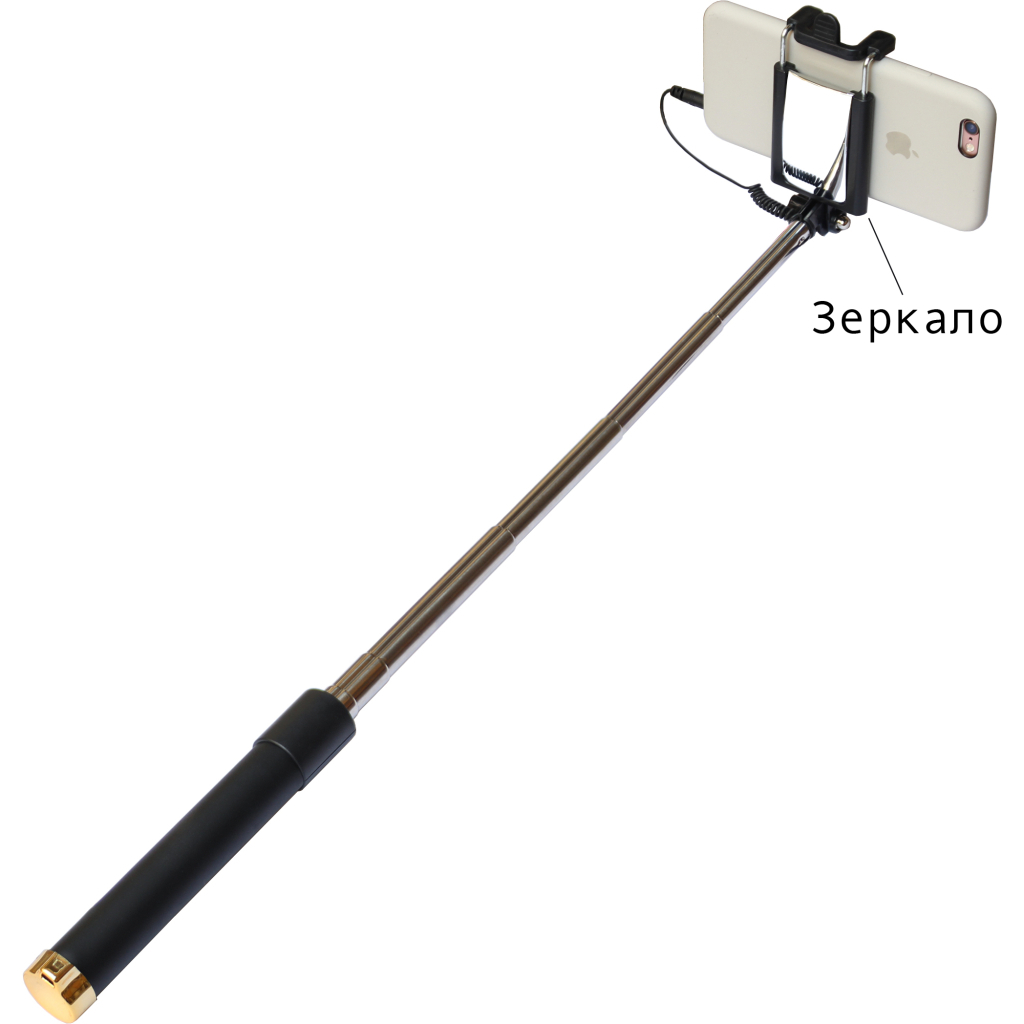 Монопод для селфі Grand-X Mirror 360 + дзеркало U-кріплення Gold (MI3UG) - зображення 6