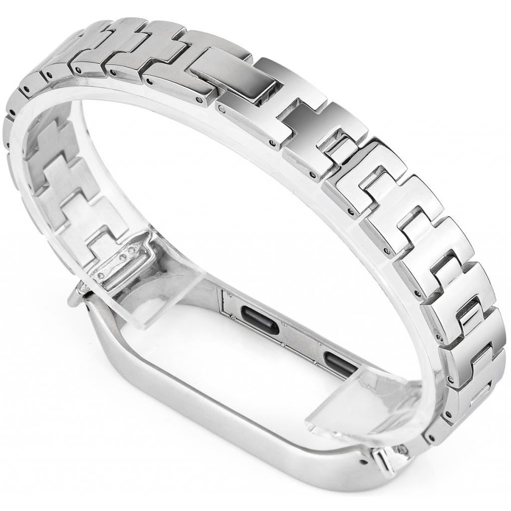 Ремінець до фітнес браслета XoKo Metal для Xiaomi Mi Band 3/4 Silver (XK-XM-NJ-Silver) - зображення 3