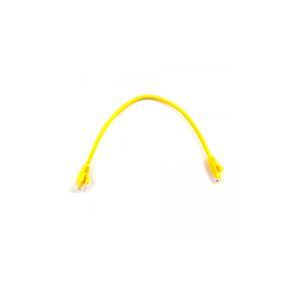 Патч-корд 0.3м, UTP, cat.5e, CU, мідь, жовтий Ritar (PCR-CU/0.3Yw / 04268) - зображення 1