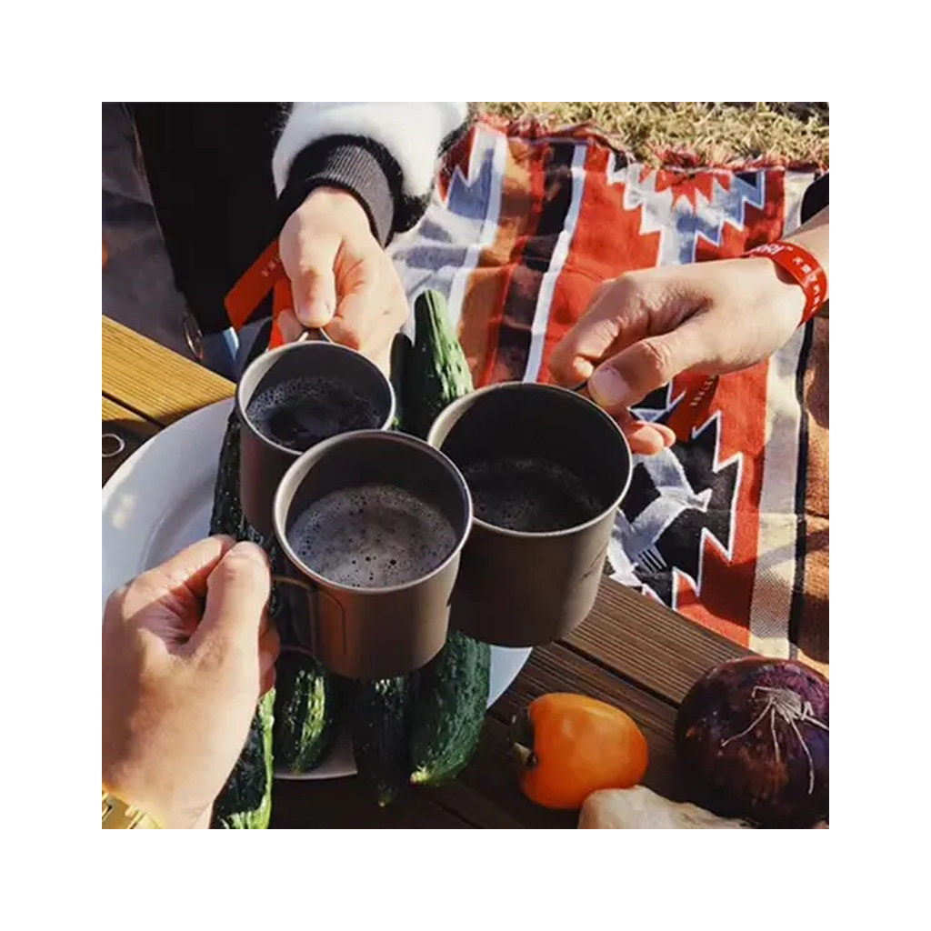 Чашка туристична Naturehike NH20CJ005 титанова з ручкою 450 мл (6927595745786) - зображення 6