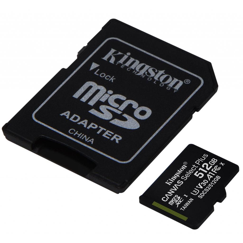 Карта пам'яті Kingston 512GB microSD class 10 A1 Canvas Select Plus (SDCS2/512GB) - зображення 2