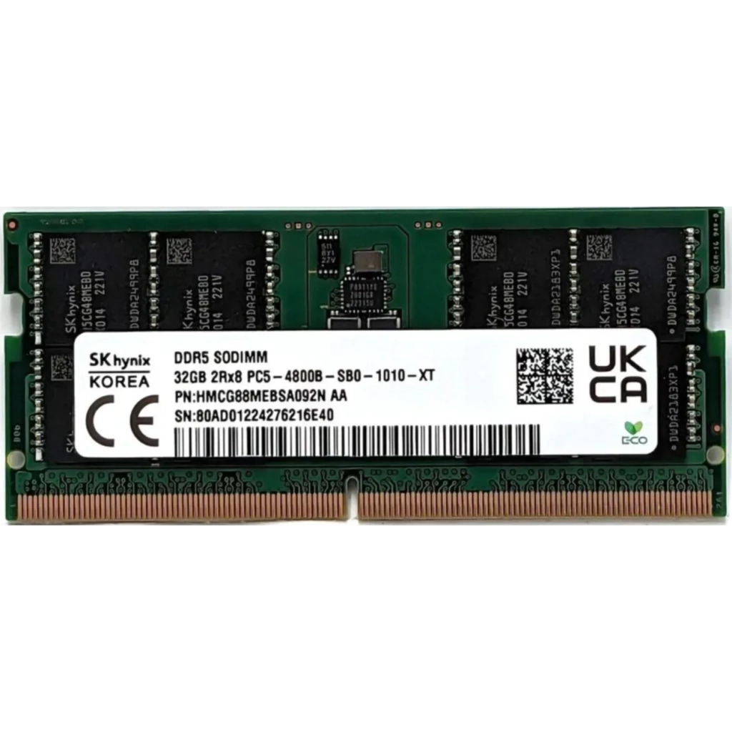 Модуль пам'яті для ноутбука SoDIMM DDR5 32GB 4800 MHz Hynix (HMCG88MEBSA092N) - зображення 1