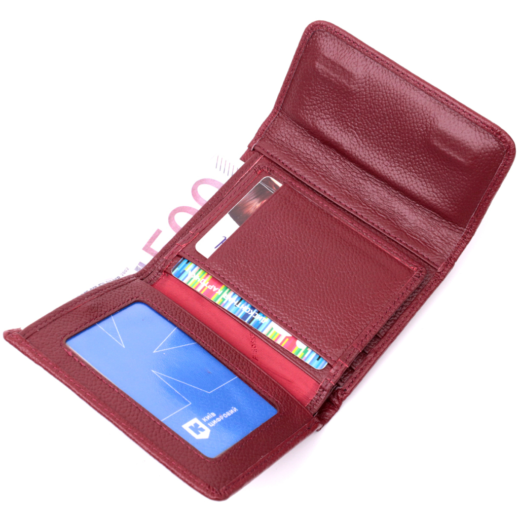 Гаманець ST Leather Шкіряний Бордовий (19480) - зображення 7