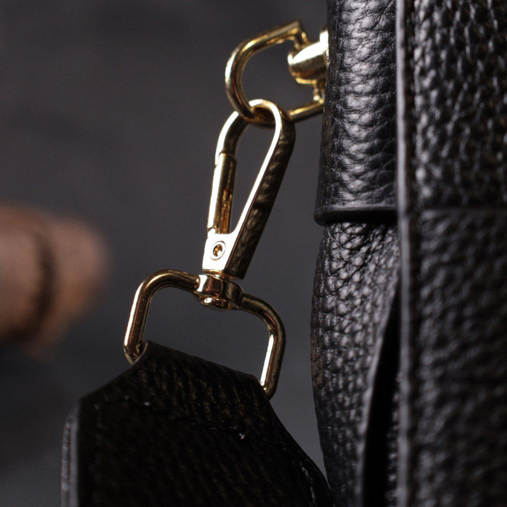 Сумка Vintage Жіноча з плетіннями з натуральної шкіри Чорна (22313) - зображення 9