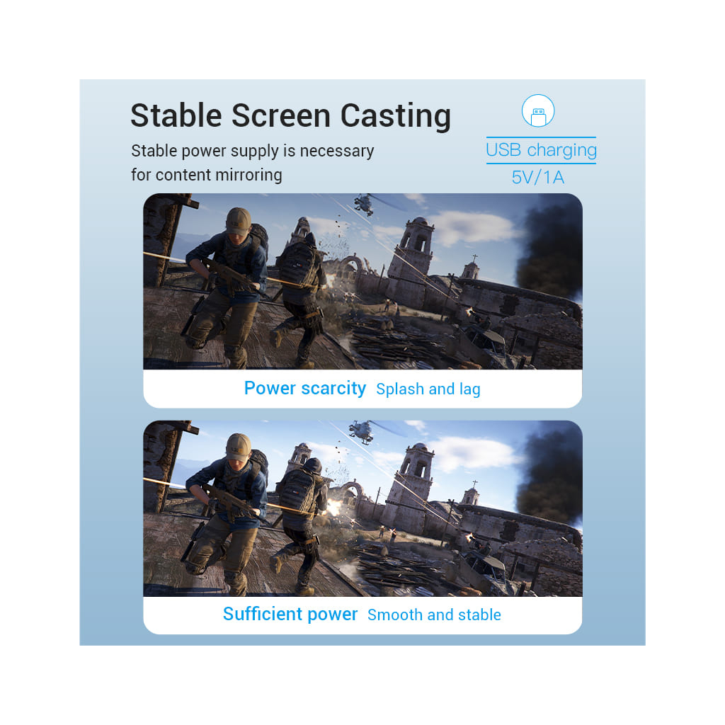 Кабель мультимедійний USB-C to HDMI M 1.5m V2.0 4K60Hz USB power supply black Vention (CGTBG) - зображення 8