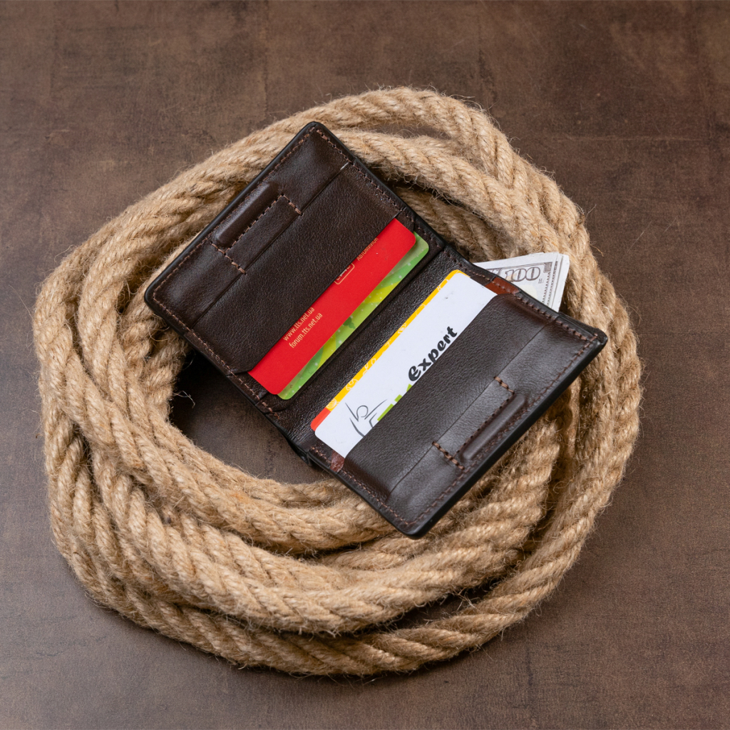 Портмоне Grande Pelle У гладкій шкірі Коричневе (11328) - зображення 10