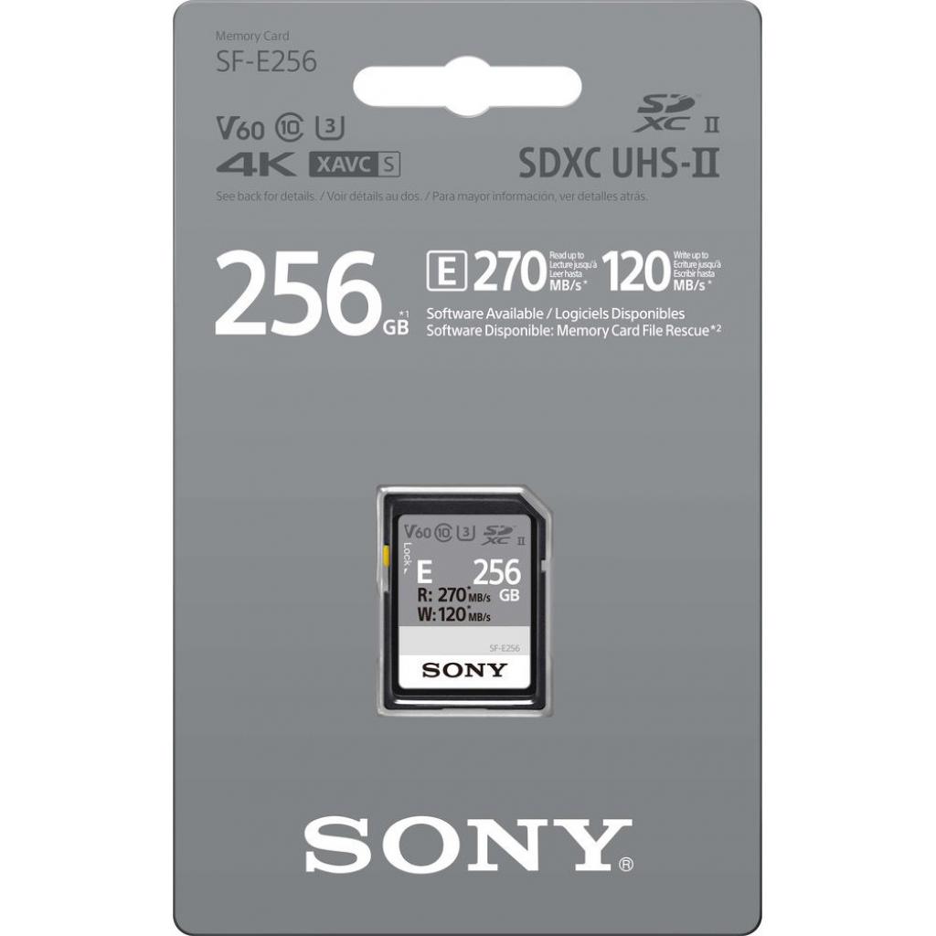 Карта пам'яті Sony 256GB SDXC class 10 UHS-II U3 V60 Entry (SFE256.AE) - зображення 2