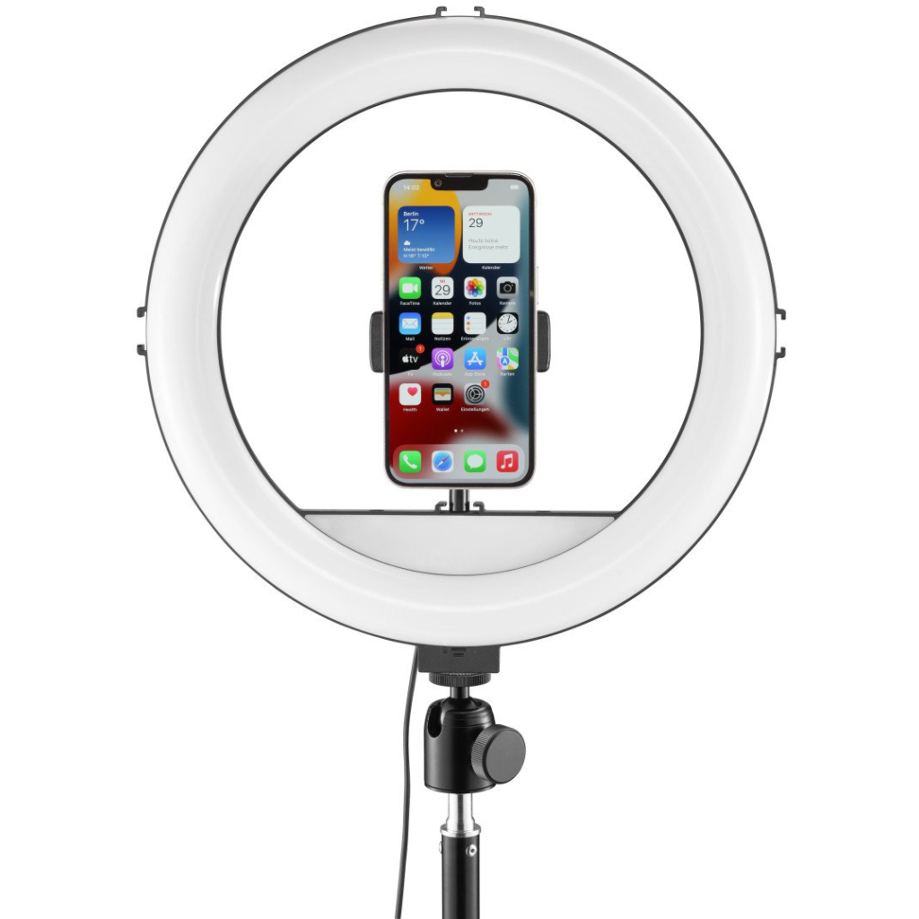 Набір блогера Hama Smartphone Tripod Steady-120 V2, 185см, Bluetooth, LED ring (00004659) - изображение 11