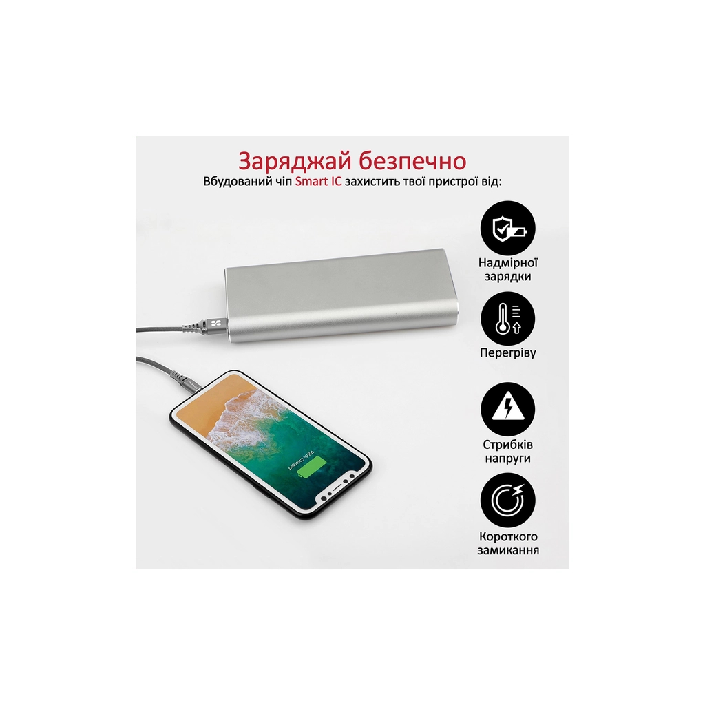 Дата кабель USB 2.0 AM to Lightning 1.2m grey Promate (nervelink-i.grey) - зображення 6