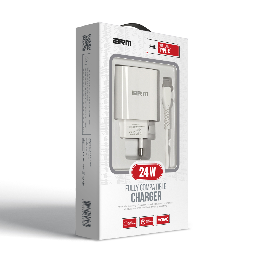 Зарядний пристрій Armorstandart AR012 Basic USB 24W + cable USB to USB-C White (ARM69893) - зображення 6