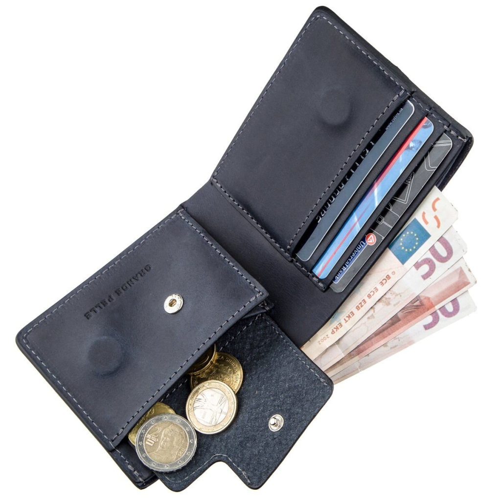 Портмоне Grande Pelle Унісекс на магніті Синє (11209) - зображення 6