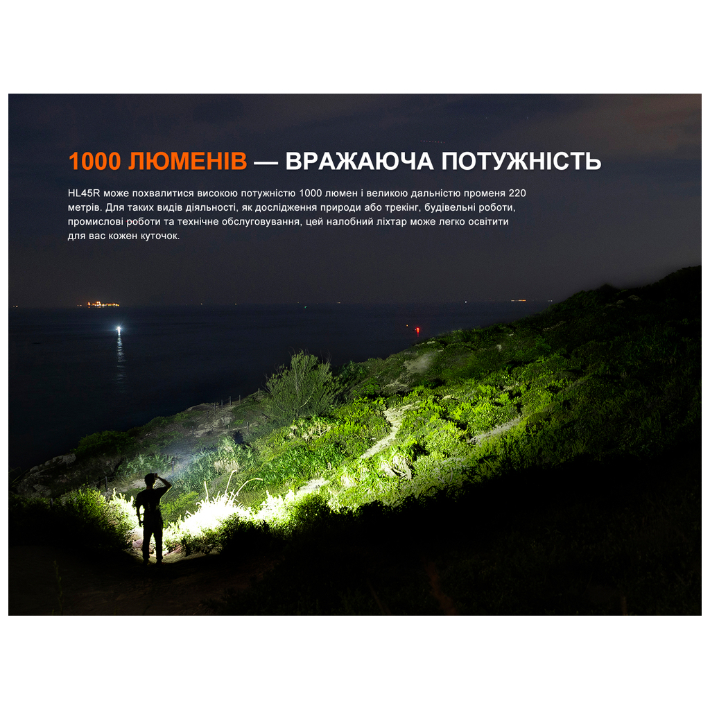 Ліхтар Fenix HL45R LED з безконтактним датчиком (HL45RLED) - зображення 7