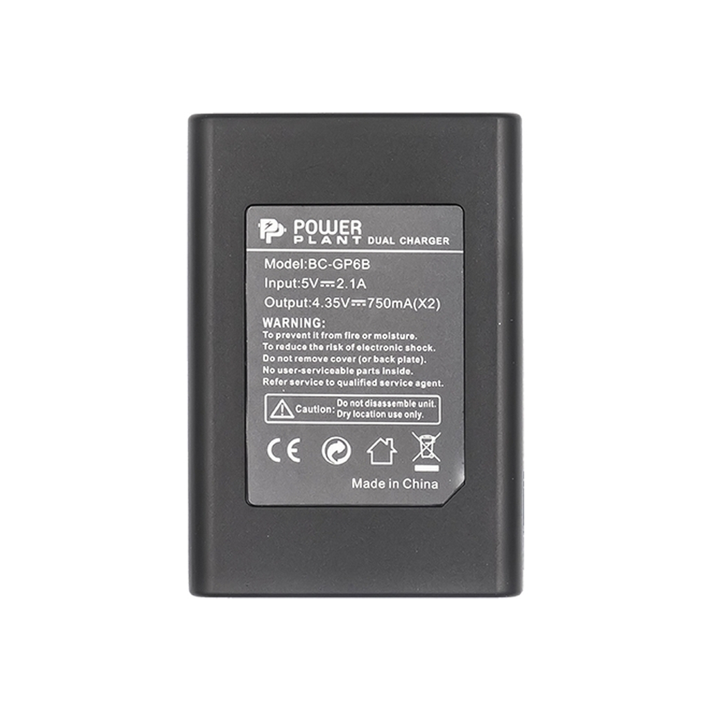 Зарядний пристрій для фото PowerPlant GoPro BC-GP6B 2 slots (CH980130) - зображення 2