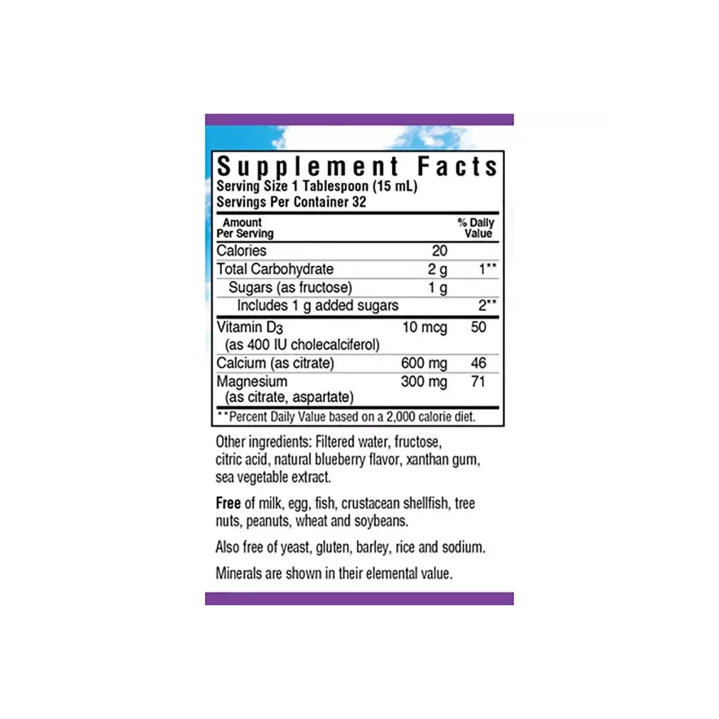 Вітамінно-мінеральний комплекс Bluebonnet Nutrition Рідкий Кальцій Цитрат Магнію + Вітамін D3, Смак Лимона, 1 (BLB0688) - зображення 2