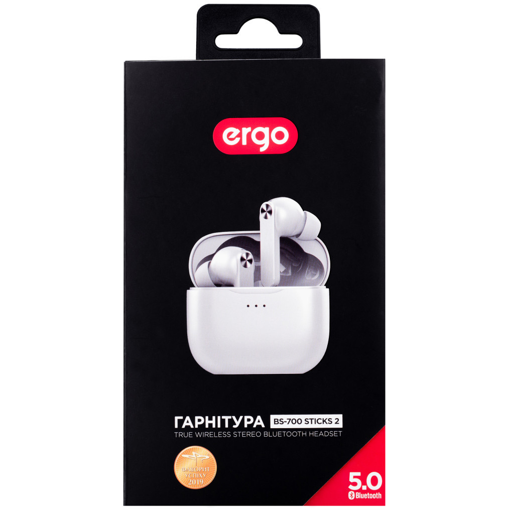 Навушники Ergo BS-700 Sticks 2 White - зображення 10