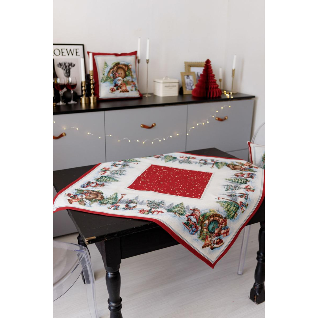 Скатертина Прованс гобеленова Різдвяне багаття 135х300 см (037406) - зображення 10