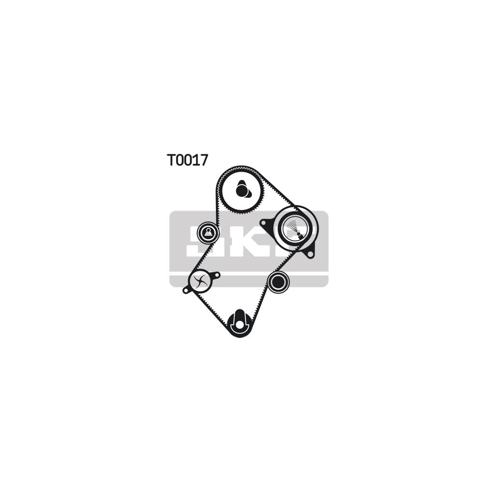 Комплект ременя ГРМ з помпой SKF VKMC 03241 - зображення 2