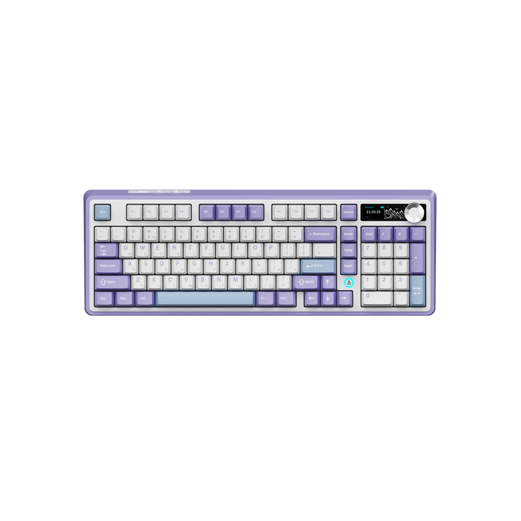 Клавіатура Ajazz AK980 Clear Sky Switch Purple RGB USB/Wireless/Bluetooth UA Purple (AK980-CS-PWB) - зображення 1