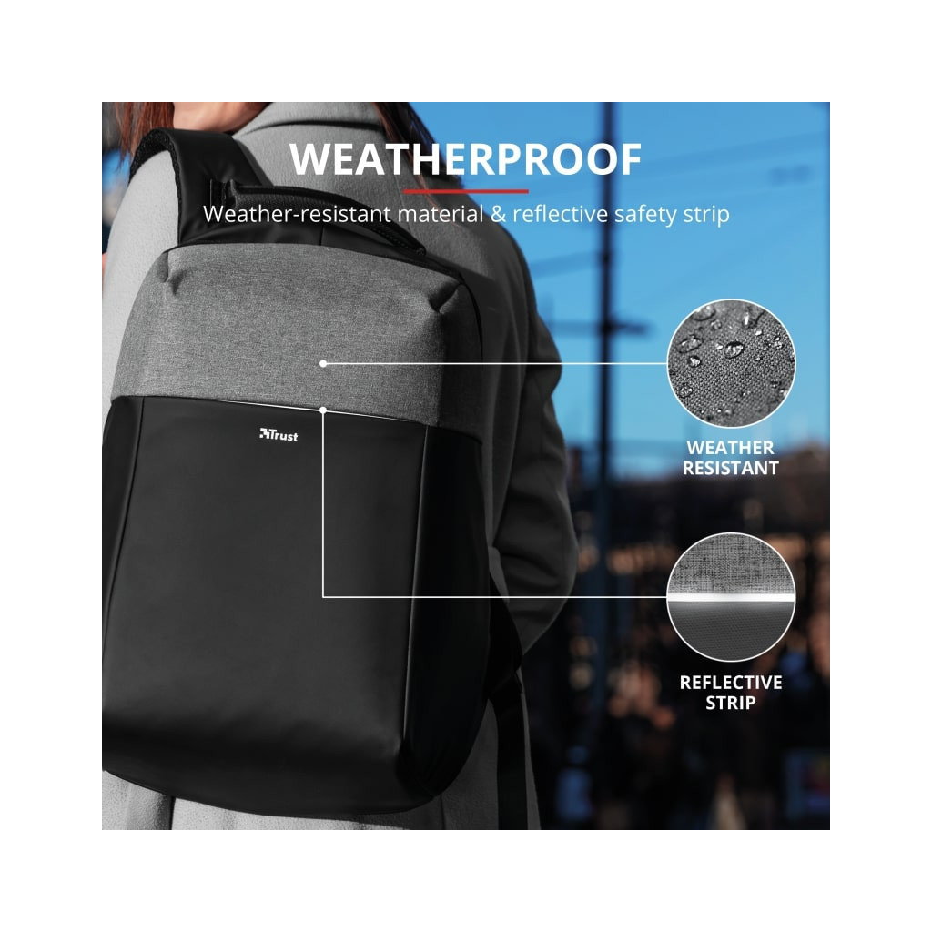 Рюкзак для ноутбука Trust 16" Nox Anti-theft BLACK (23083) - зображення 8