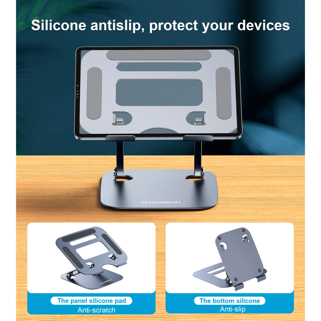 Підставка до ноутбука Choetech до 13", алюміній (H061-GY) - зображення 6