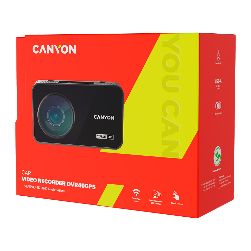 Відеореєстратор Canyon DVR10GPS FullHD 1080p GPS Wi-Fi Black (CND-DVR10GPS) - зображення 10