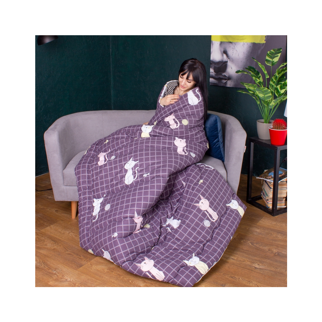 Ковдра MirSon Набір Tencel Зима №3069 Color Fun Line Whales + 2 подушки середні 140х205+2х50х70 (2200004815015) - зображення 5