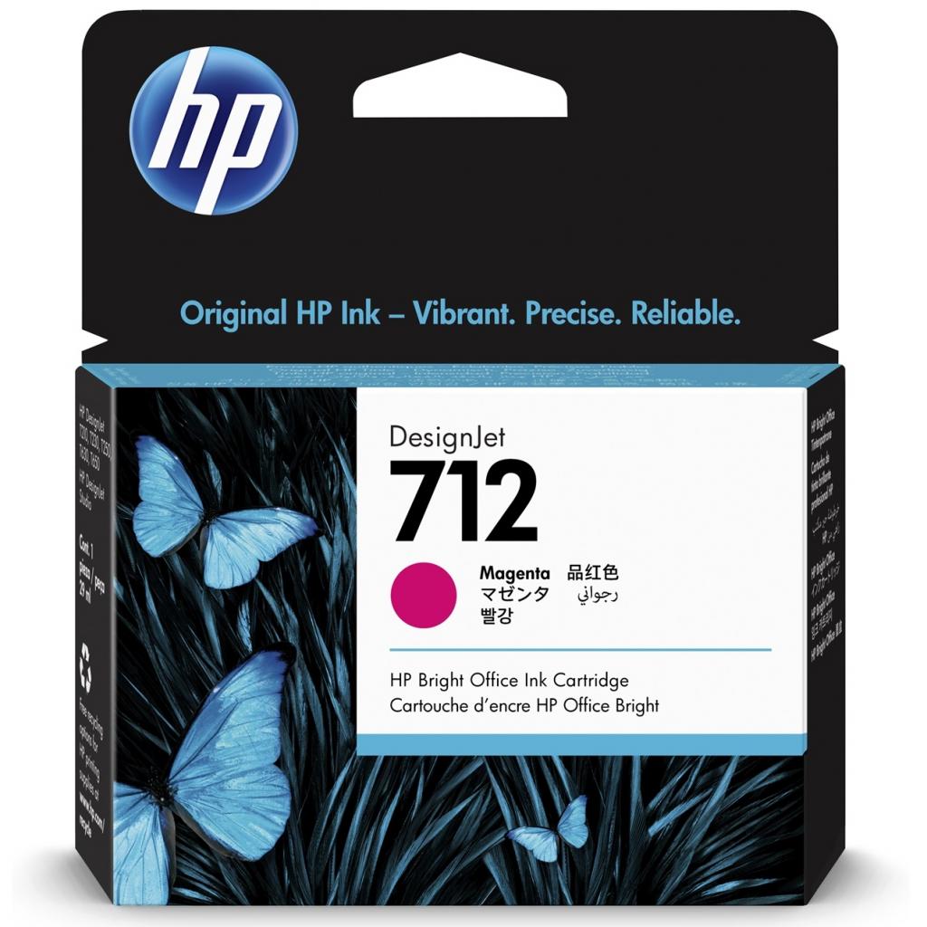 Картридж HP DJ No.712 DesignJet Т230/Т630 Magenta 29ml (3ED68A) - зображення 1