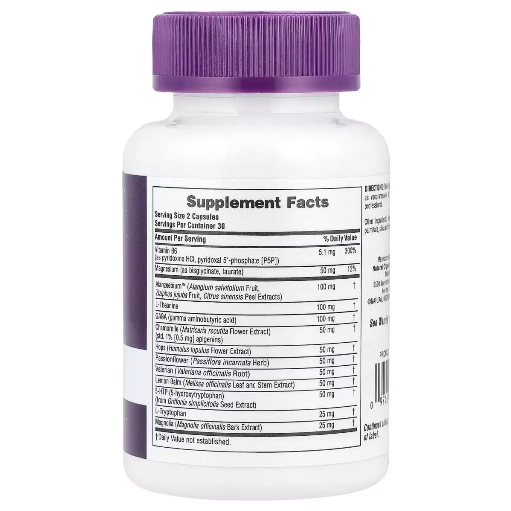 Вітамінно-мінеральний комплекс Natures Plus Комплекс для зняття стресу, без мелатоніну, Stress & Sleep Com (NAP-47593) - зображення 2